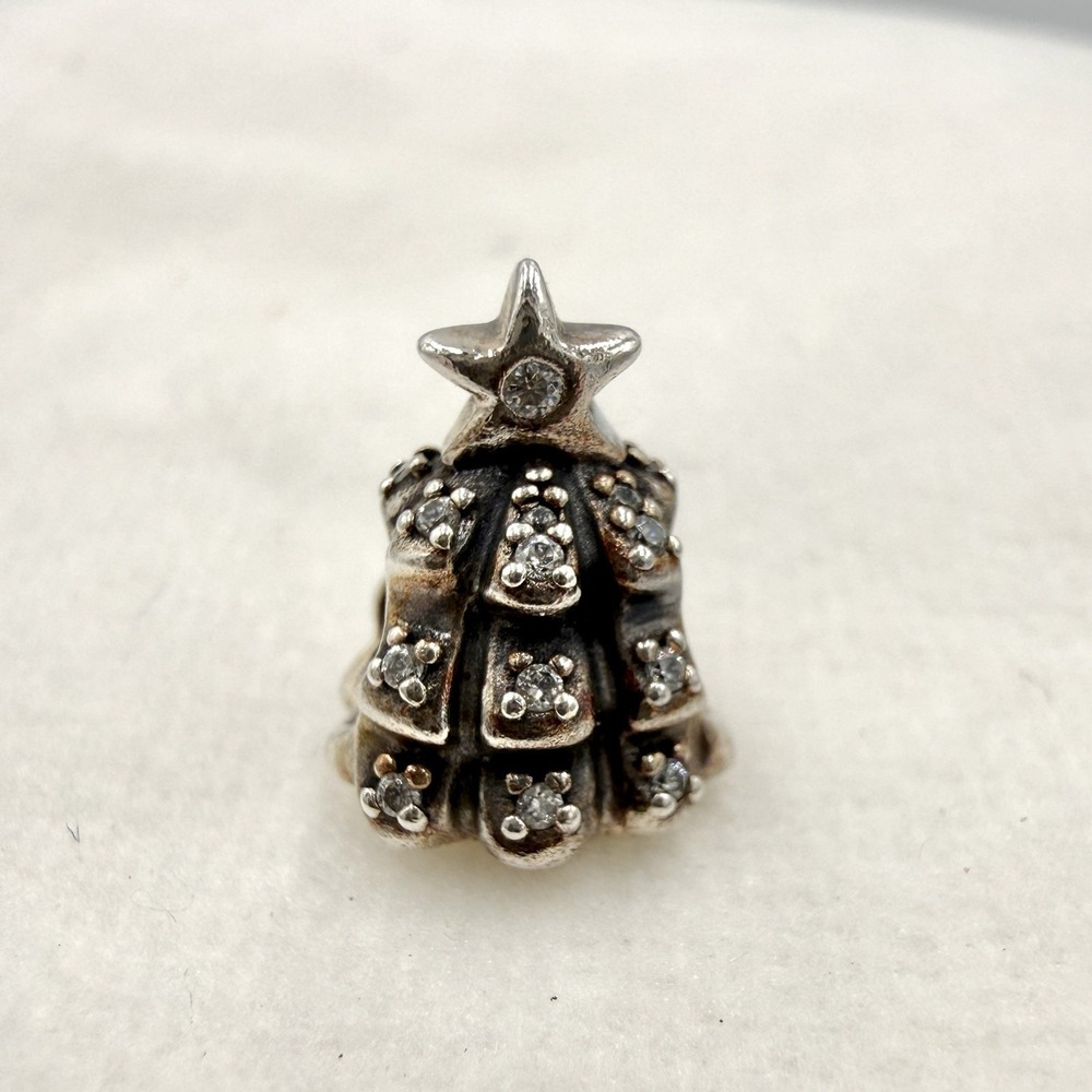 Pandora Christmas Tree Of Lights Charm Bead Holiday Star S925ALE Clear Zirconia - Picture 4 of 5